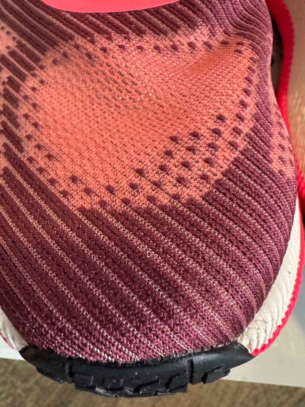 Craft Women's Sneakers in Burgundy and Hot Pink with shoe box. - Picture 9 of 11